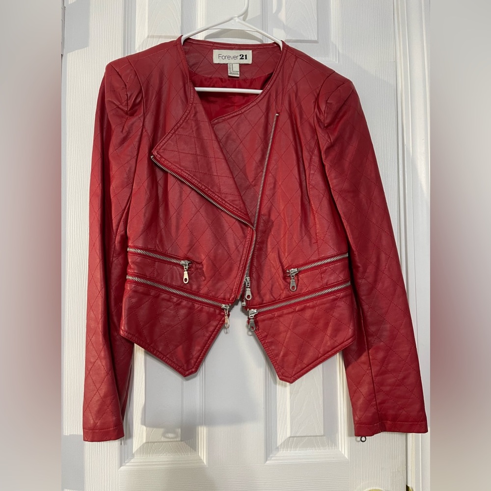 Women leather motor jacket